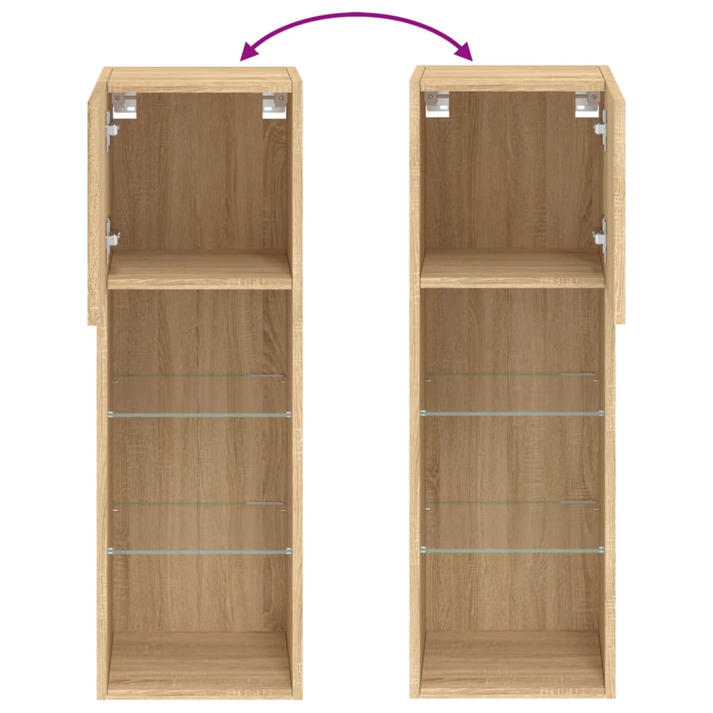 TV ormarić s LED svjetlima boja hrasta sonome 30,5x30x90 cm