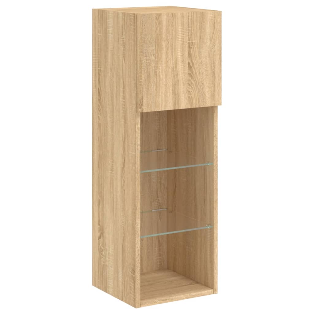 TV ormarić s LED svjetlima boja hrasta sonome 30,5x30x90 cm