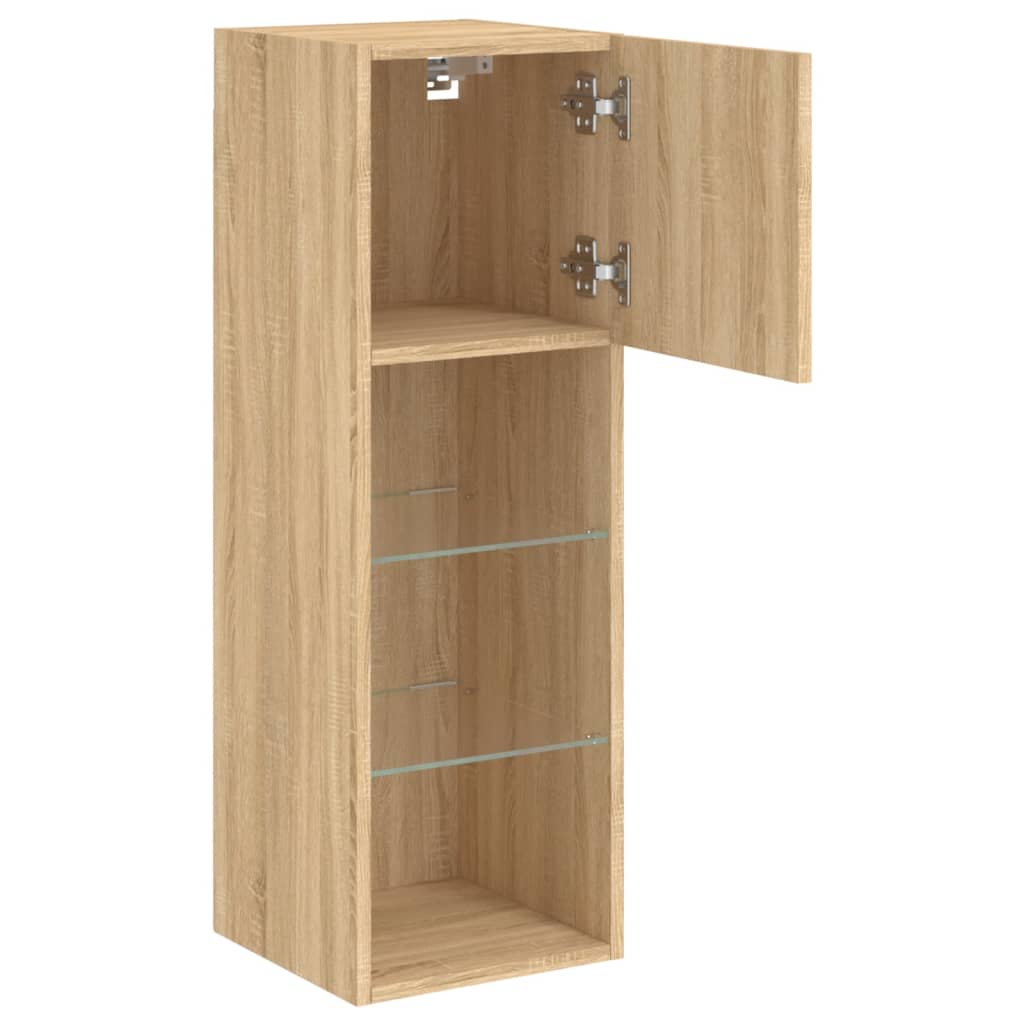 TV ormarić s LED svjetlima boja hrasta sonome 30,5x30x90 cm