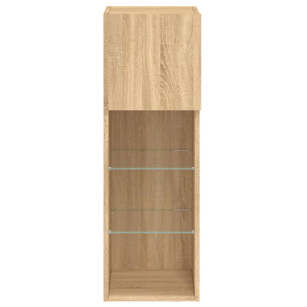 TV ormarić s LED svjetlima boja hrasta sonome 30,5x30x90 cm