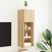 TV ormarić s LED svjetlima boja hrasta sonome 30,5x30x90 cm