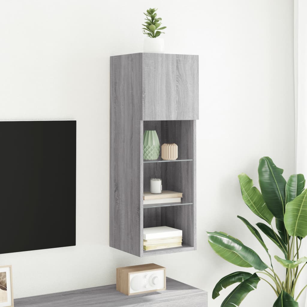 TV ormarić s LED svjetlima boja hrasta sonome 30,5x30x90 cm