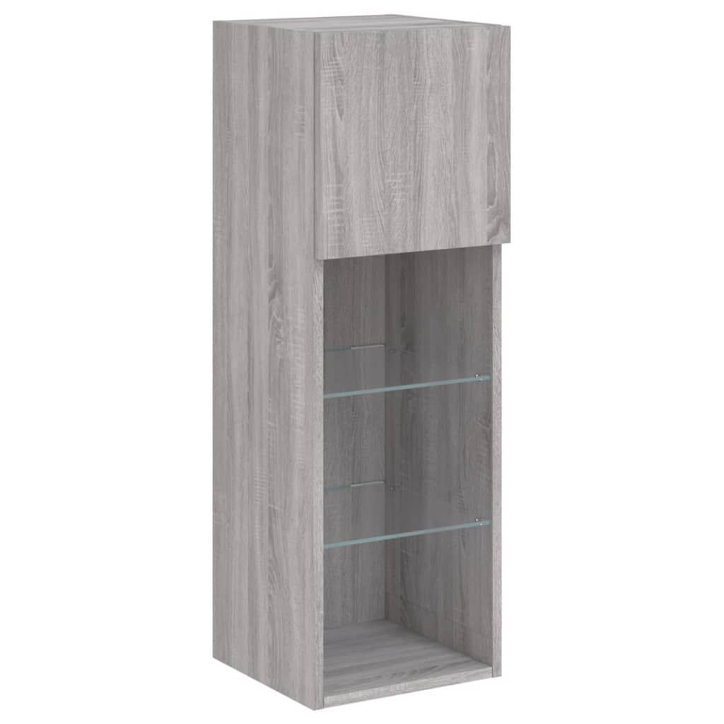 TV ormarić s LED svjetlima boja hrasta sonome 30,5x30x90 cm