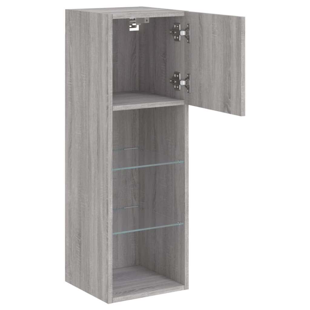 TV ormarić s LED svjetlima boja hrasta sonome 30,5x30x90 cm