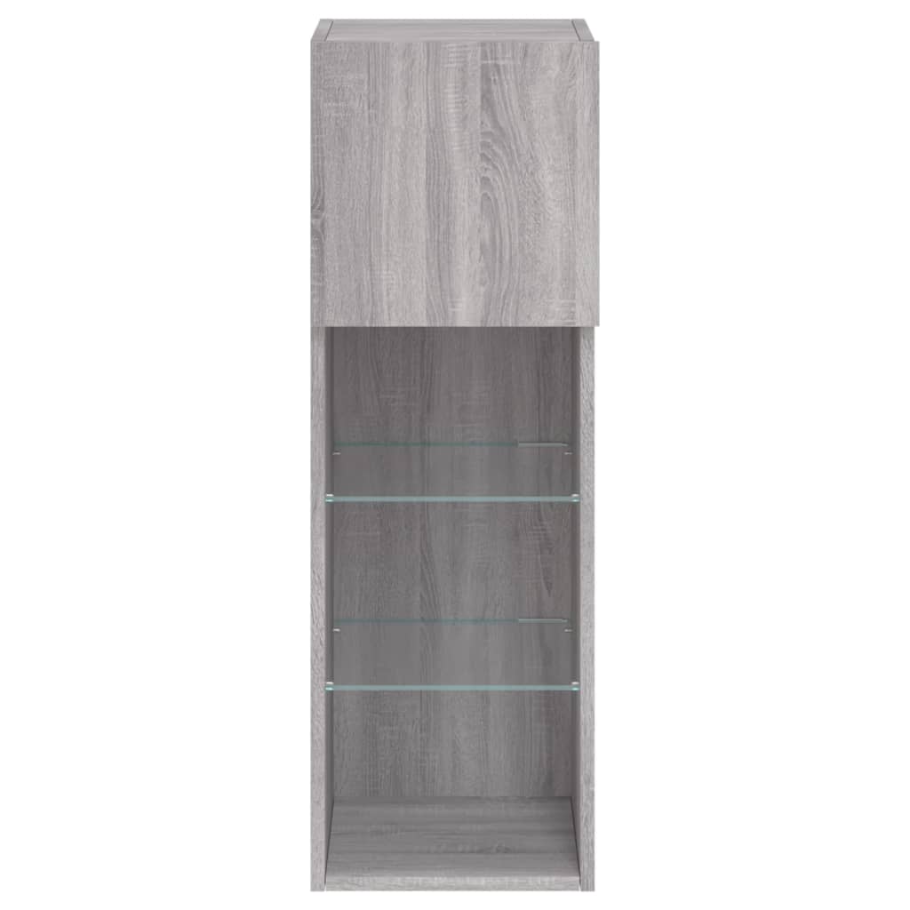 TV ormarić s LED svjetlima boja hrasta sonome 30,5x30x90 cm