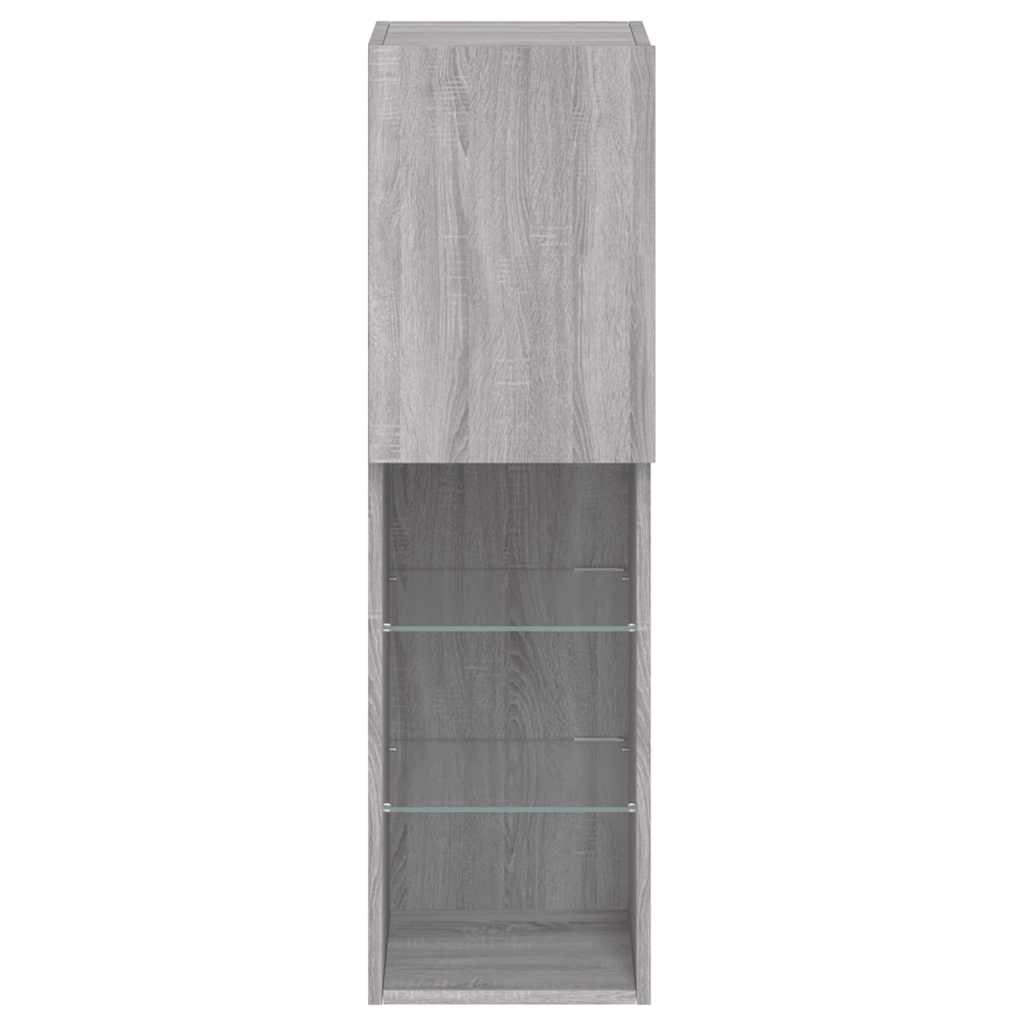 TV ormarići s LED svjetlima 2 kom boja hrasta 30,5x30x102 cm
