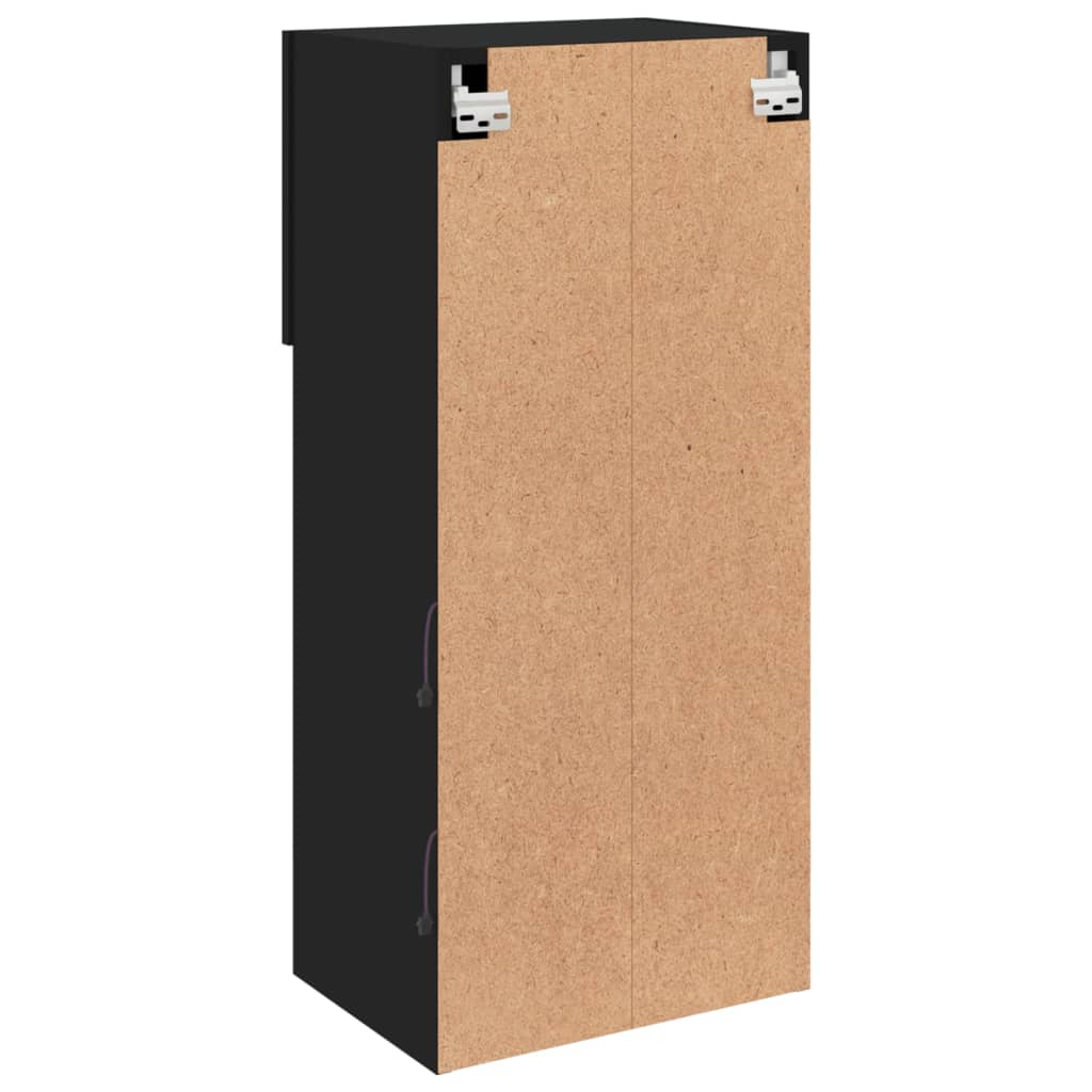 TV ormarići s LED svjetlima 2 kom crni 40,5x30x90 cm