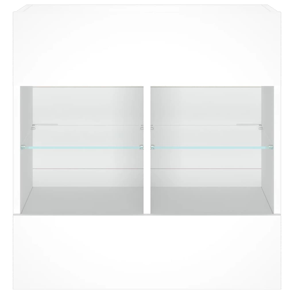 Zidni TV ormarić s LED svjetlima bijeli 58,5x30x60,5 cm
