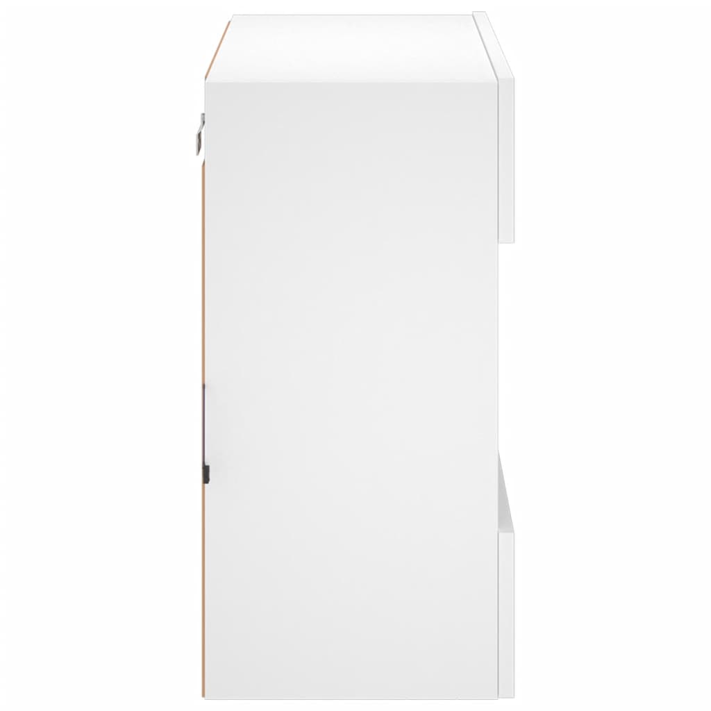 Zidni TV ormarić s LED svjetlima bijeli 58,5x30x60,5 cm