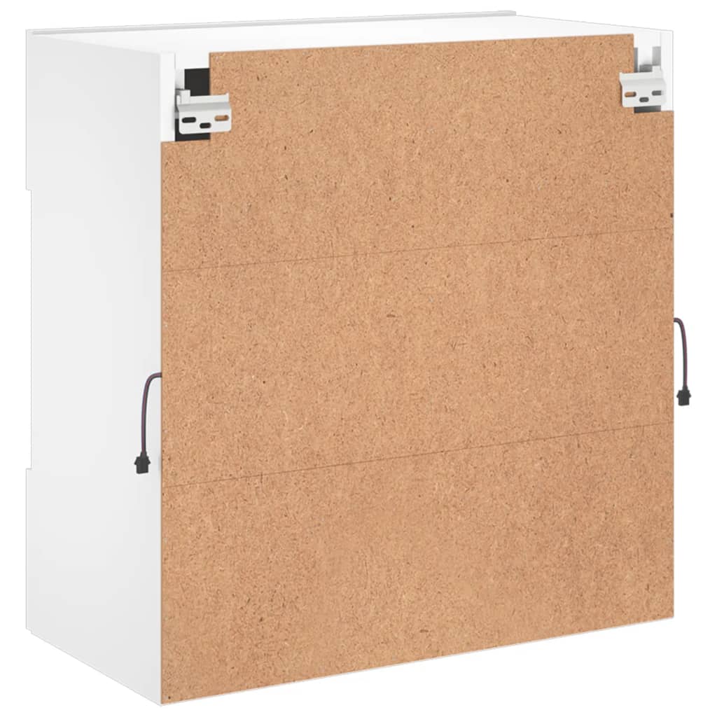 Zidni TV ormarić s LED svjetlima bijeli 58,5x30x60,5 cm