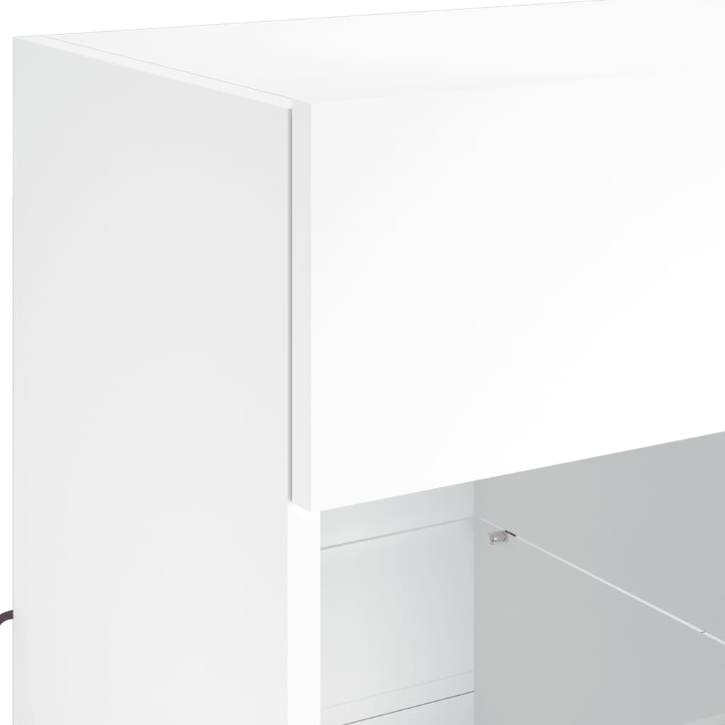 Zidni TV ormarić s LED svjetlima bijeli 58,5x30x60,5 cm