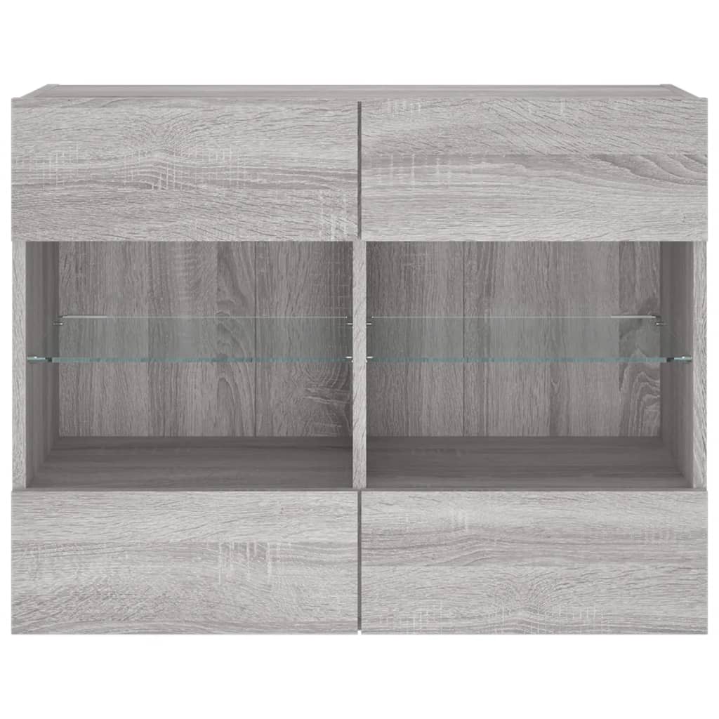 Zidni TV ormarić s LED svjetlima boja hrasta 78,5x30x60,5 cm Smeđa