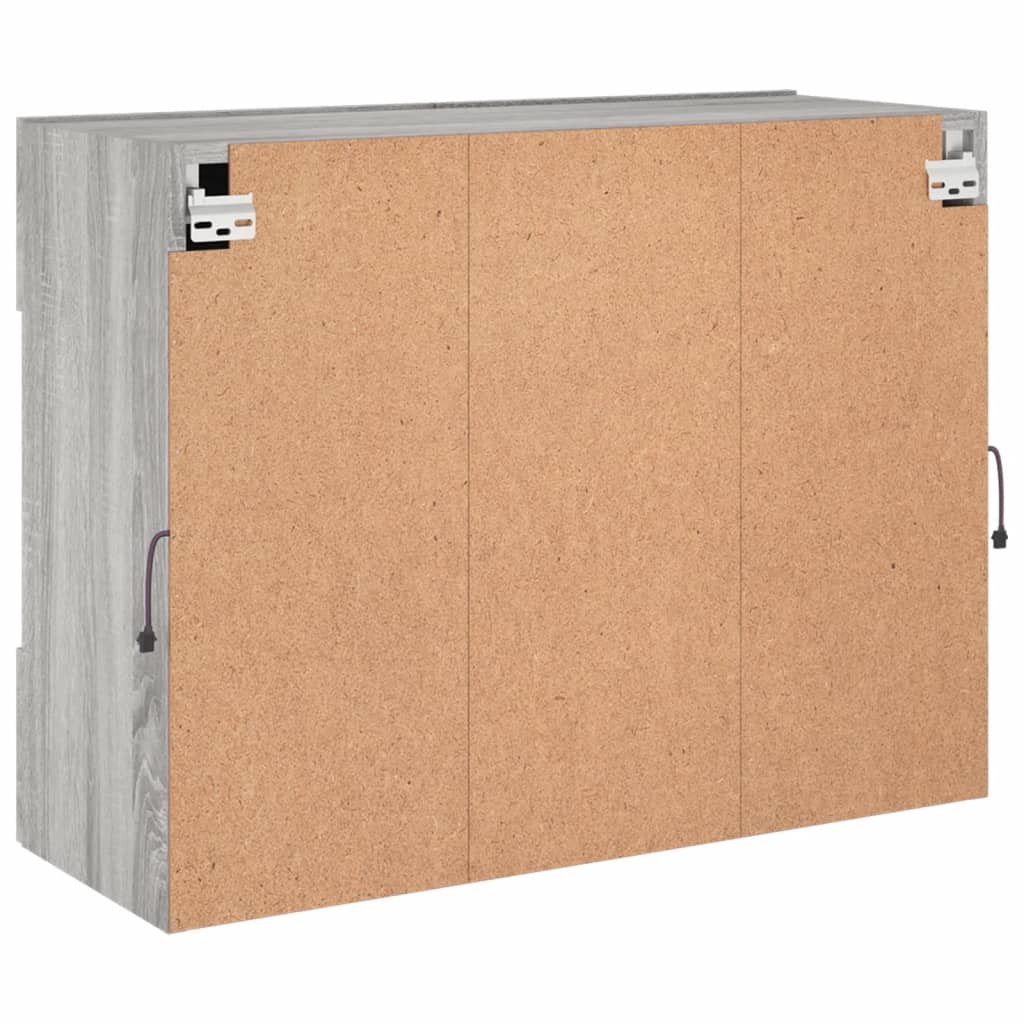 Zidni TV ormarić s LED svjetlima boja hrasta 78,5x30x60,5 cm Smeđa