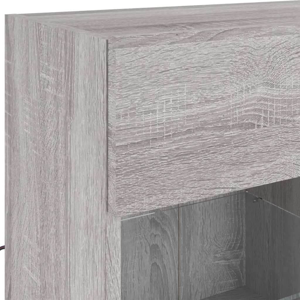 Zidni TV ormarić s LED svjetlima boja hrasta 78,5x30x60,5 cm Smeđa