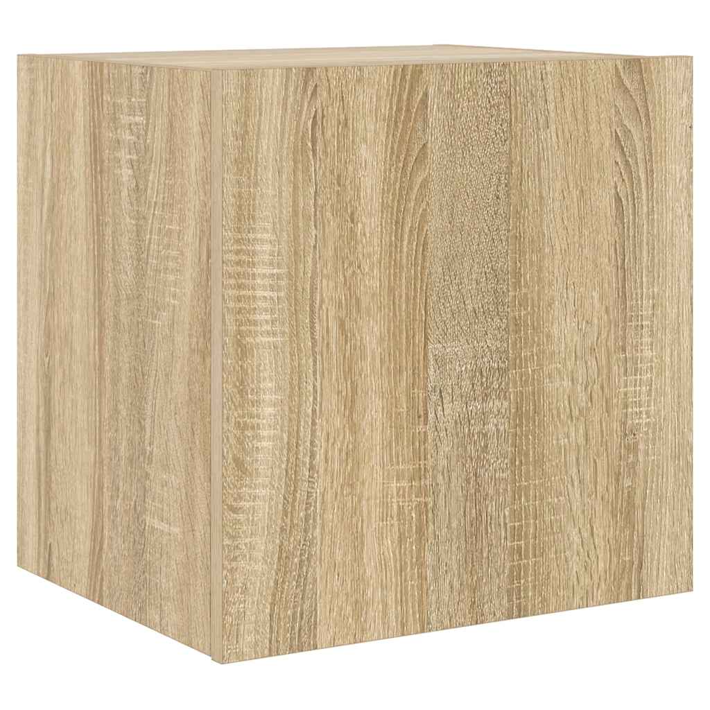 Zidni TV ormarić s LED svjetlima boja hrasta 40,5 x 35 x 40 cm