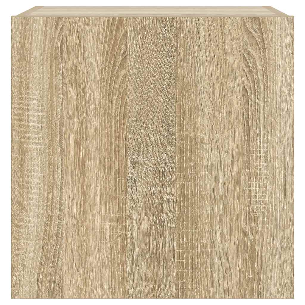 Zidni TV ormarić s LED svjetlima boja hrasta 40,5 x 35 x 40 cm