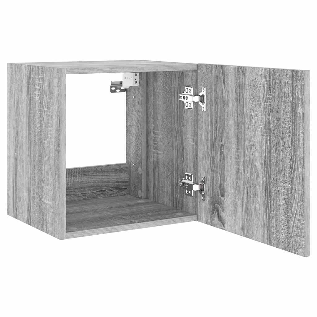 Zidni TV ormarić s LED svjetlima boja hrasta 40,5 x 35 x 40 cm