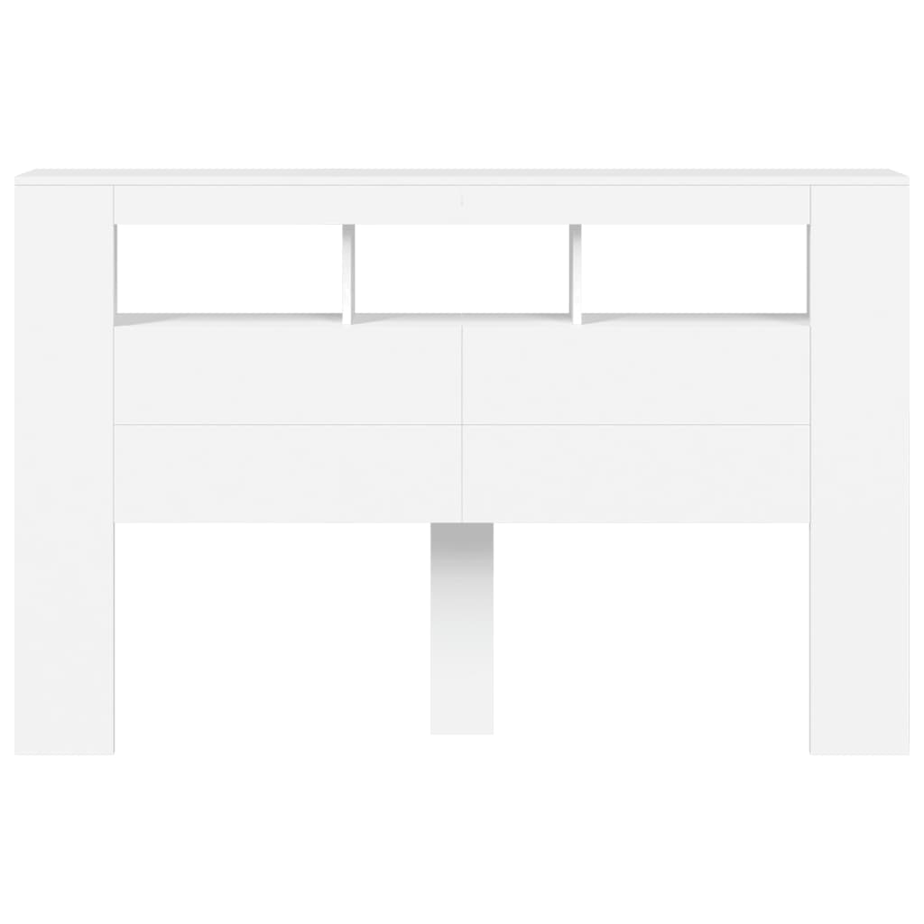 LED uzglavlje bijelo 160 x 18,5 x 103,5 cm konstruirano drvo