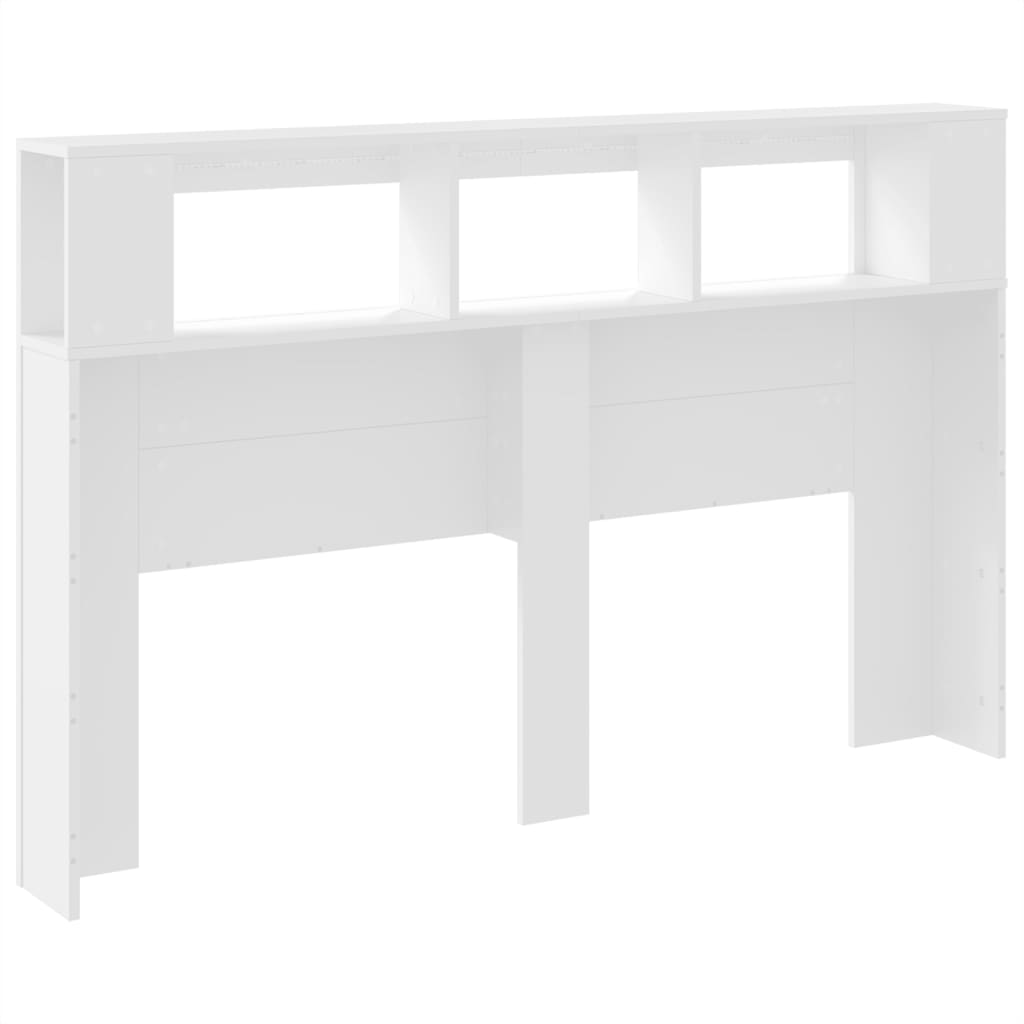 LED uzglavlje bijelo 160 x 18,5 x 103,5 cm konstruirano drvo