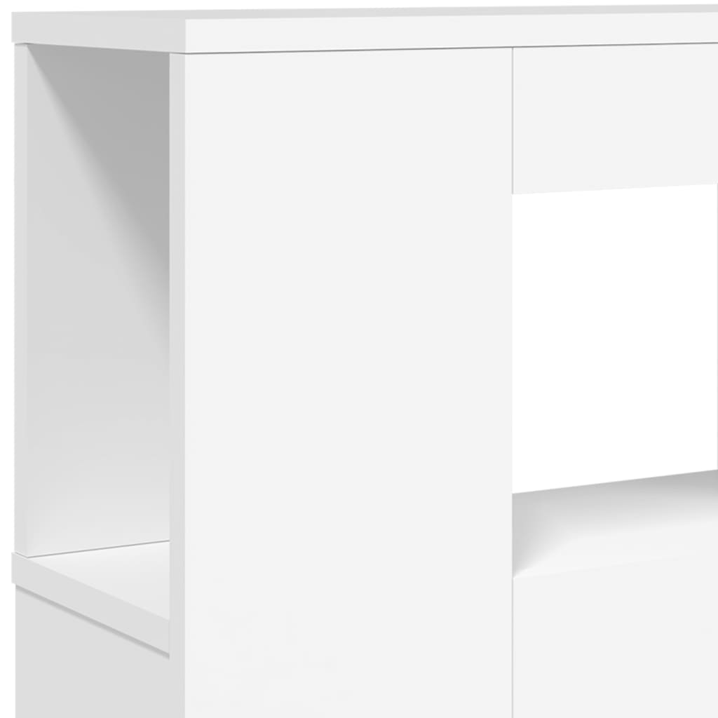 LED uzglavlje bijelo 160 x 18,5 x 103,5 cm konstruirano drvo