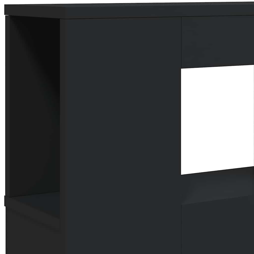 LED uzglavlje crno 180x18,5x103,5 cm konstruirano drvo