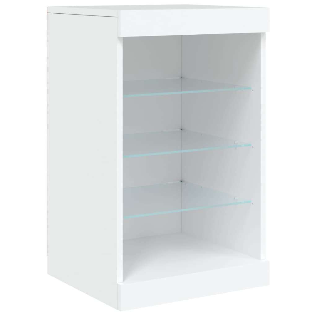 Komoda s LED svjetlima bijela 162 x 37 x 67 cm