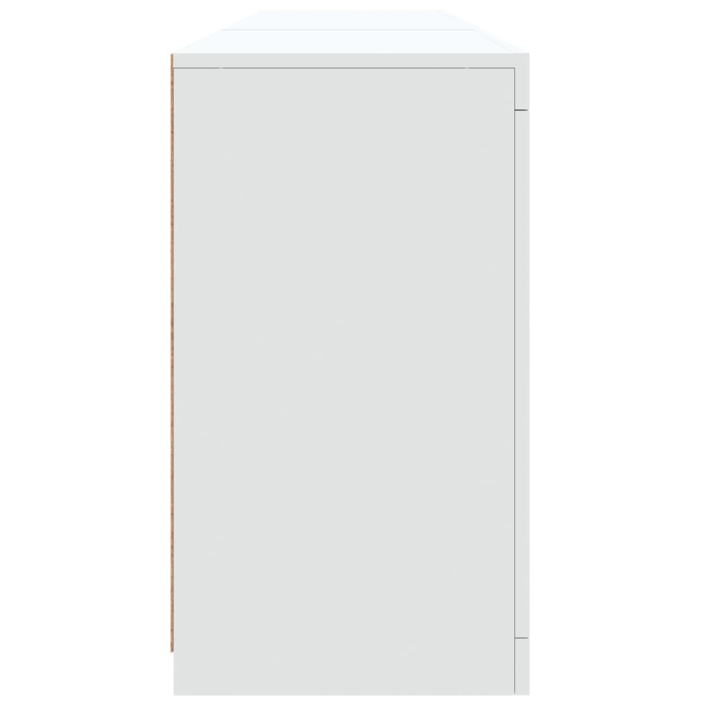 Komoda s LED svjetlima bijela 162 x 37 x 67 cm