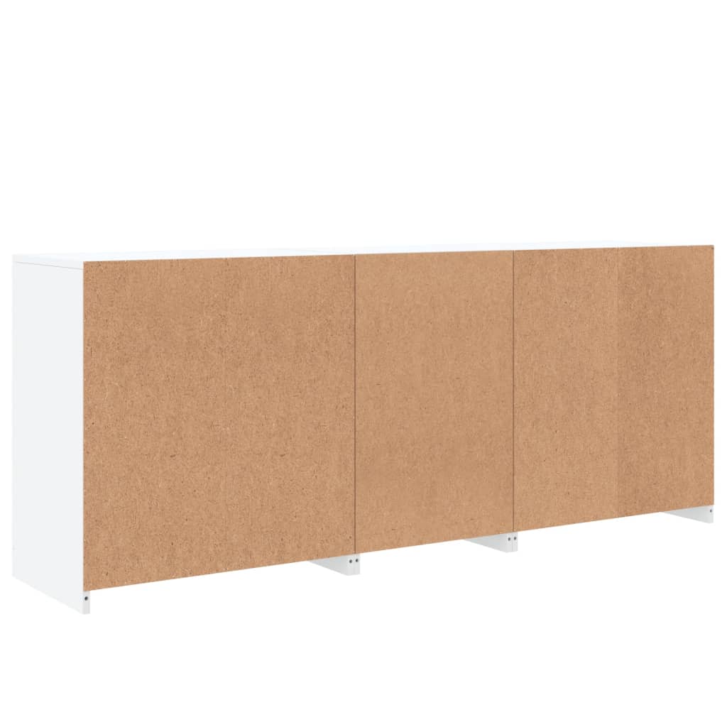 Komoda s LED svjetlima bijela 162 x 37 x 67 cm