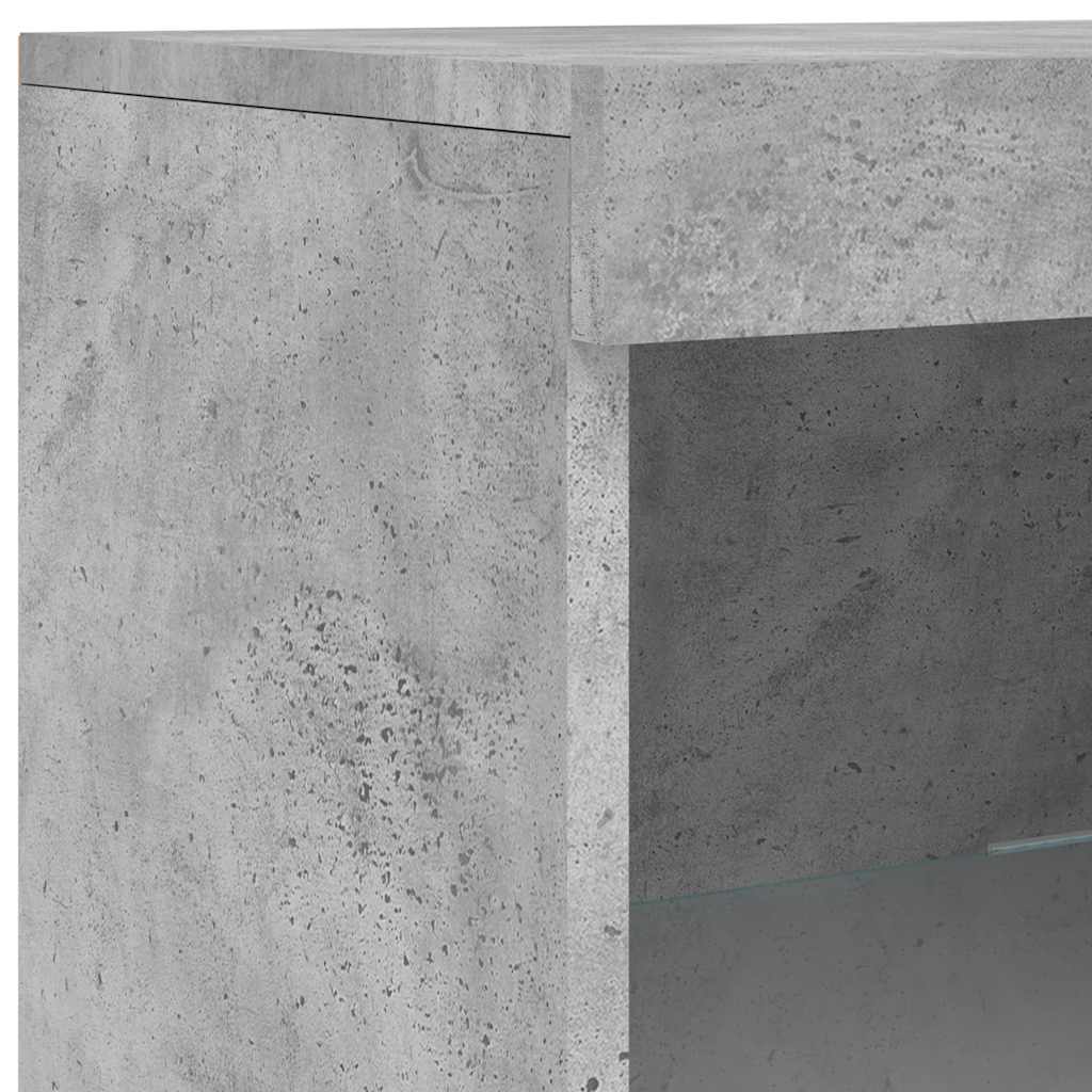 Komoda s LED svjetlima siva boja betona 162 x 37 x 100 cm