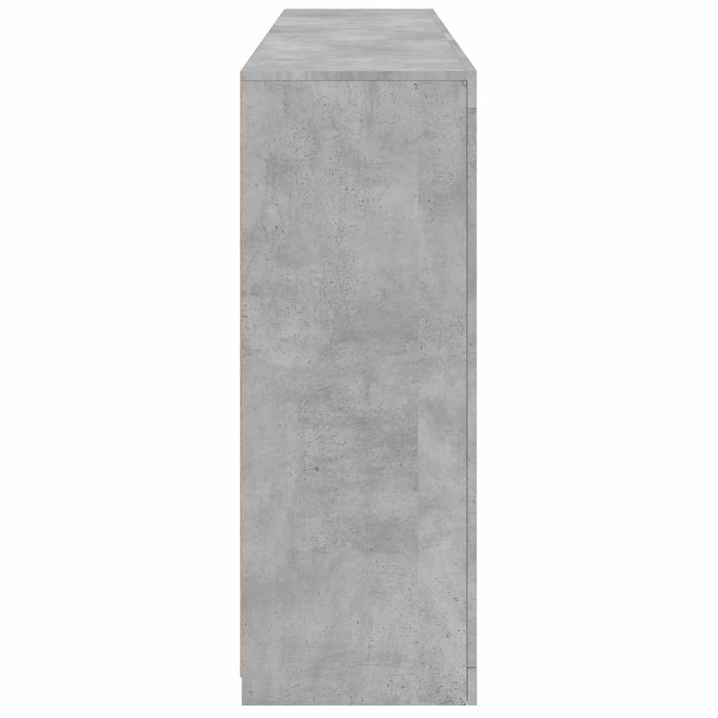 Komoda s LED svjetlima siva boja betona 162 x 37 x 100 cm