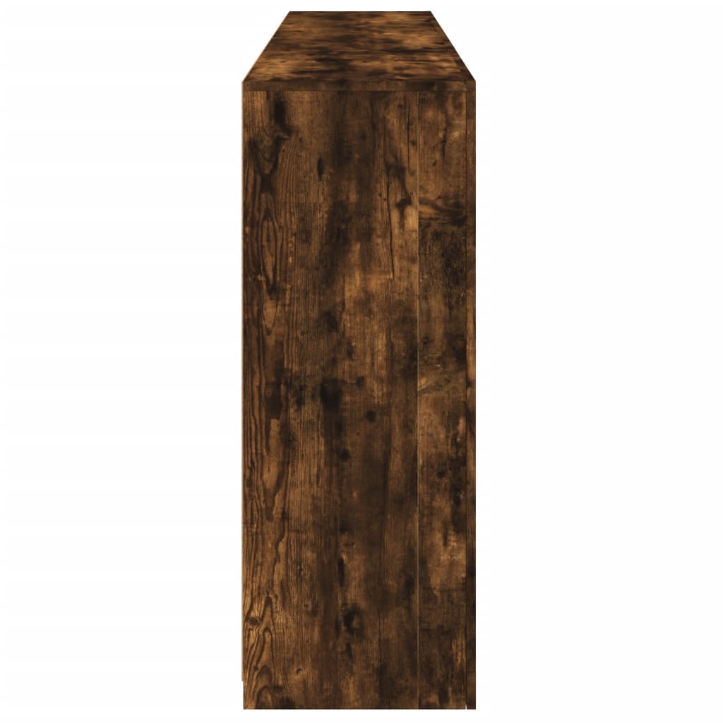 Komoda s LED svjetlima boja dimljenog hrasta 181,5x37x100 cm Smeđa