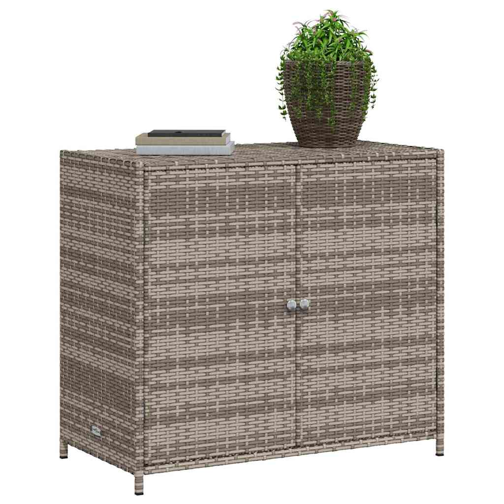 Vrtni ormarić za pohranu sivi 83x45x76 cm od poliratana