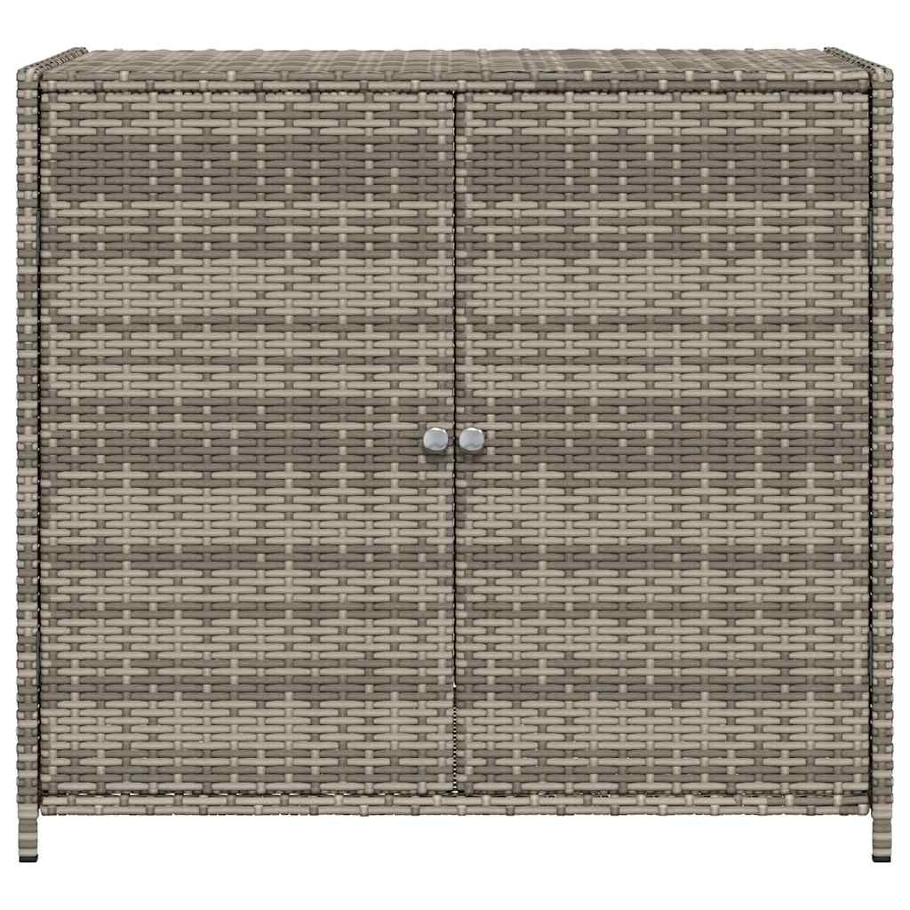 Vrtni ormarić za pohranu sivi 83x45x76 cm od poliratana
