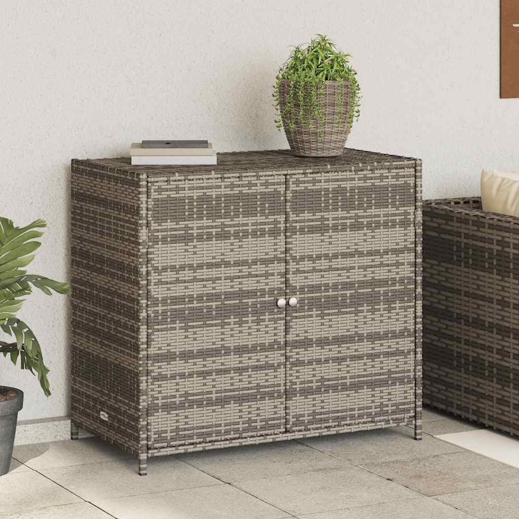 Vrtni ormarić za pohranu sivi 83x45x76 cm od poliratana