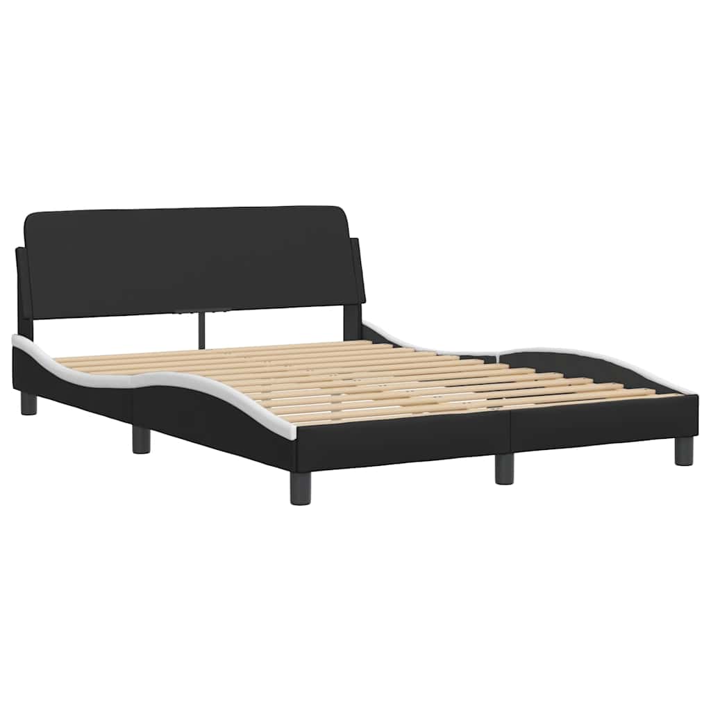 Okvir za krevet Dover crno-bijeli 120x200 cm umjetna koža