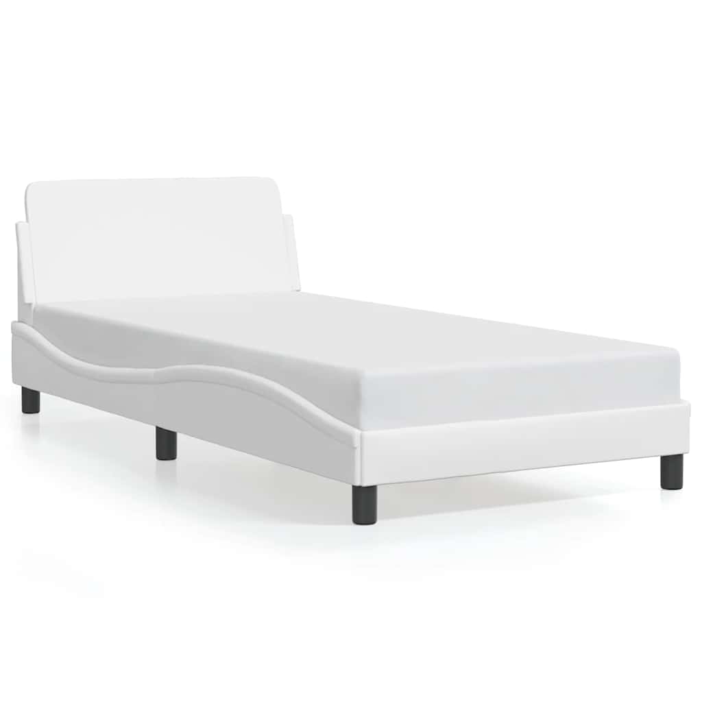 Okvir za krevet Dover bijeli 100x203 cm od umjetne kože