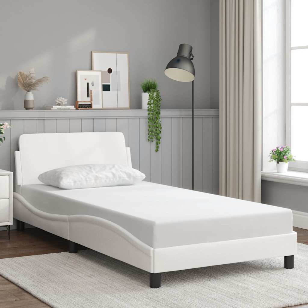Okvir za krevet Dover bijeli 100x203 cm od umjetne kože