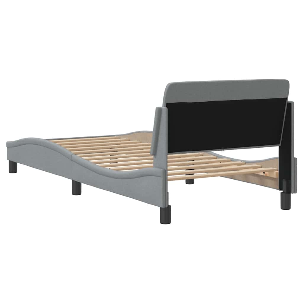 Okvir za krevet Dover svijetlosivi 90x190 cm tkanina