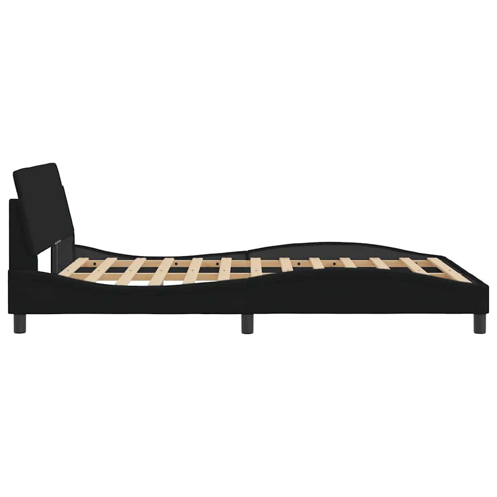 Okvir za krevet Dover Crni 135x190 cm Tkanina