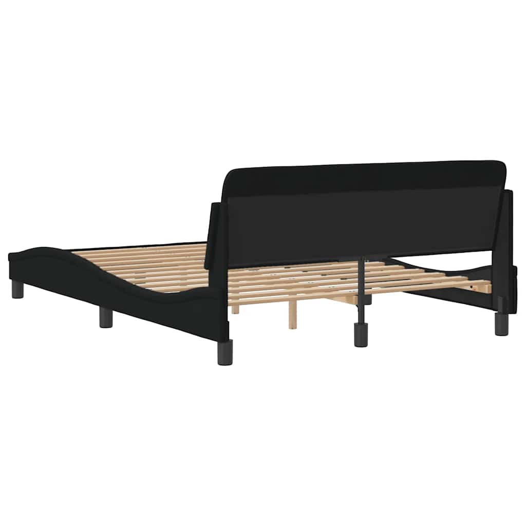 Okvir za krevet Dover Crni 135x190 cm Tkanina