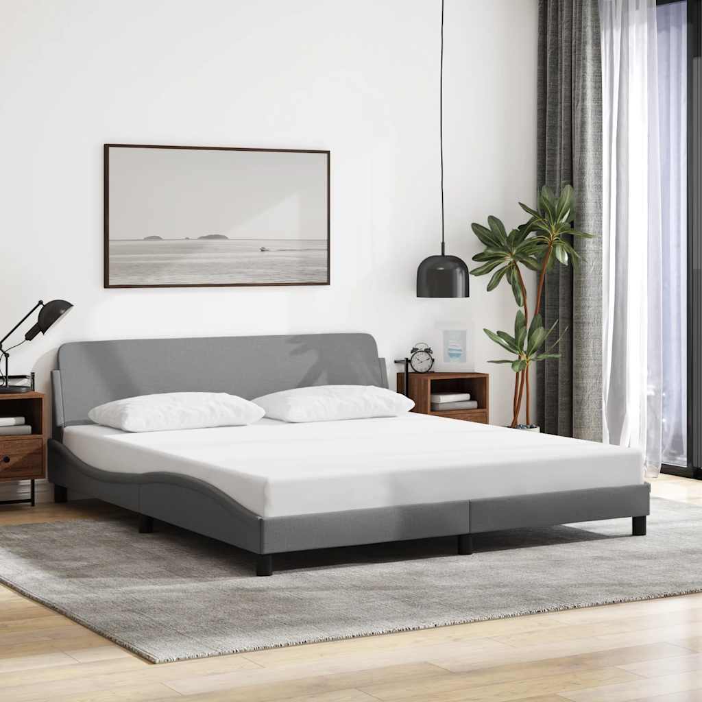 Okvir za krevet Dover svijetlo siva 180x200 cm tkanina