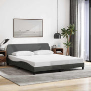 Okvir za krevet Dover tamno sivi 180x200 cm tkanina