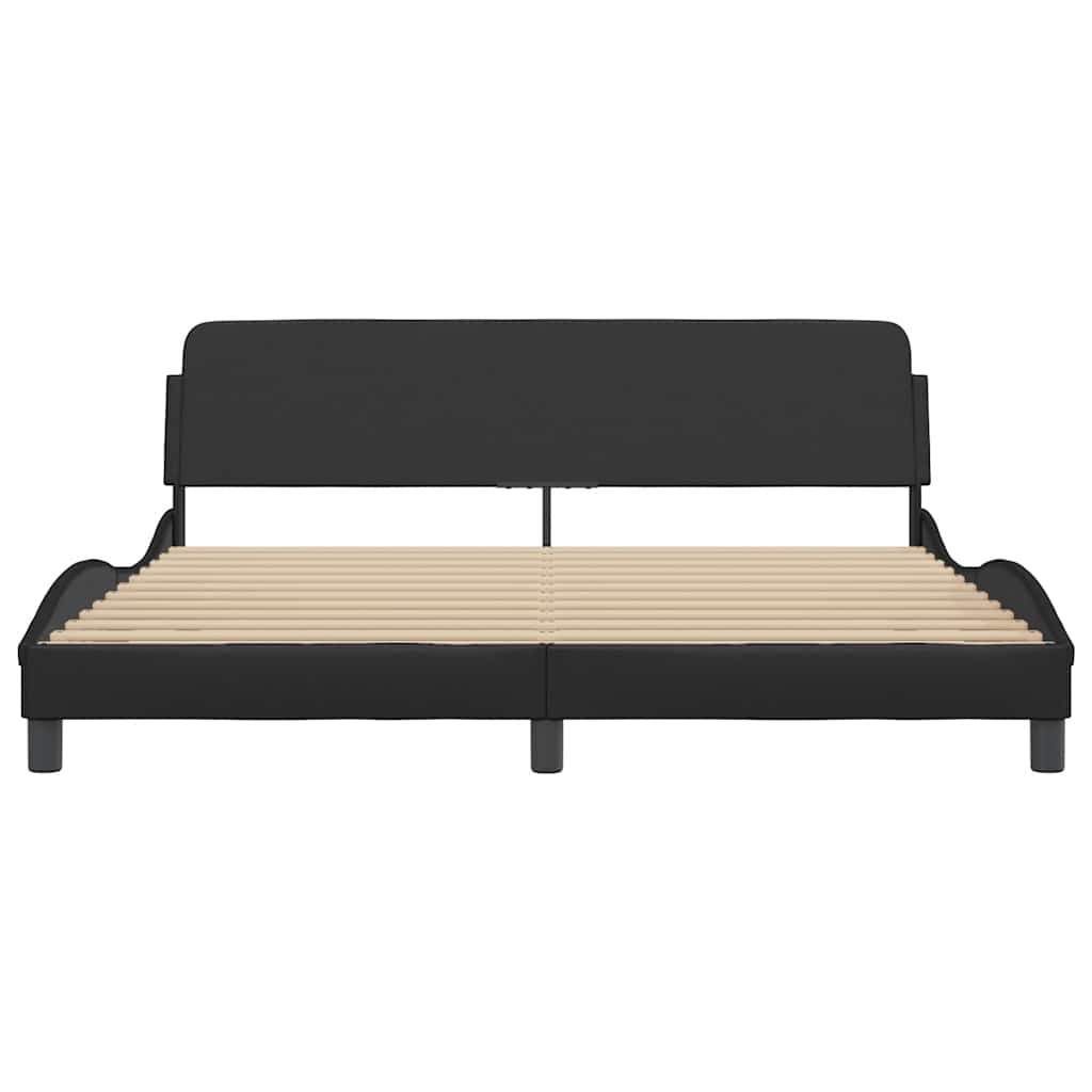 Okvir za krevet Dover Crni 180x200 cm Implicitna koža