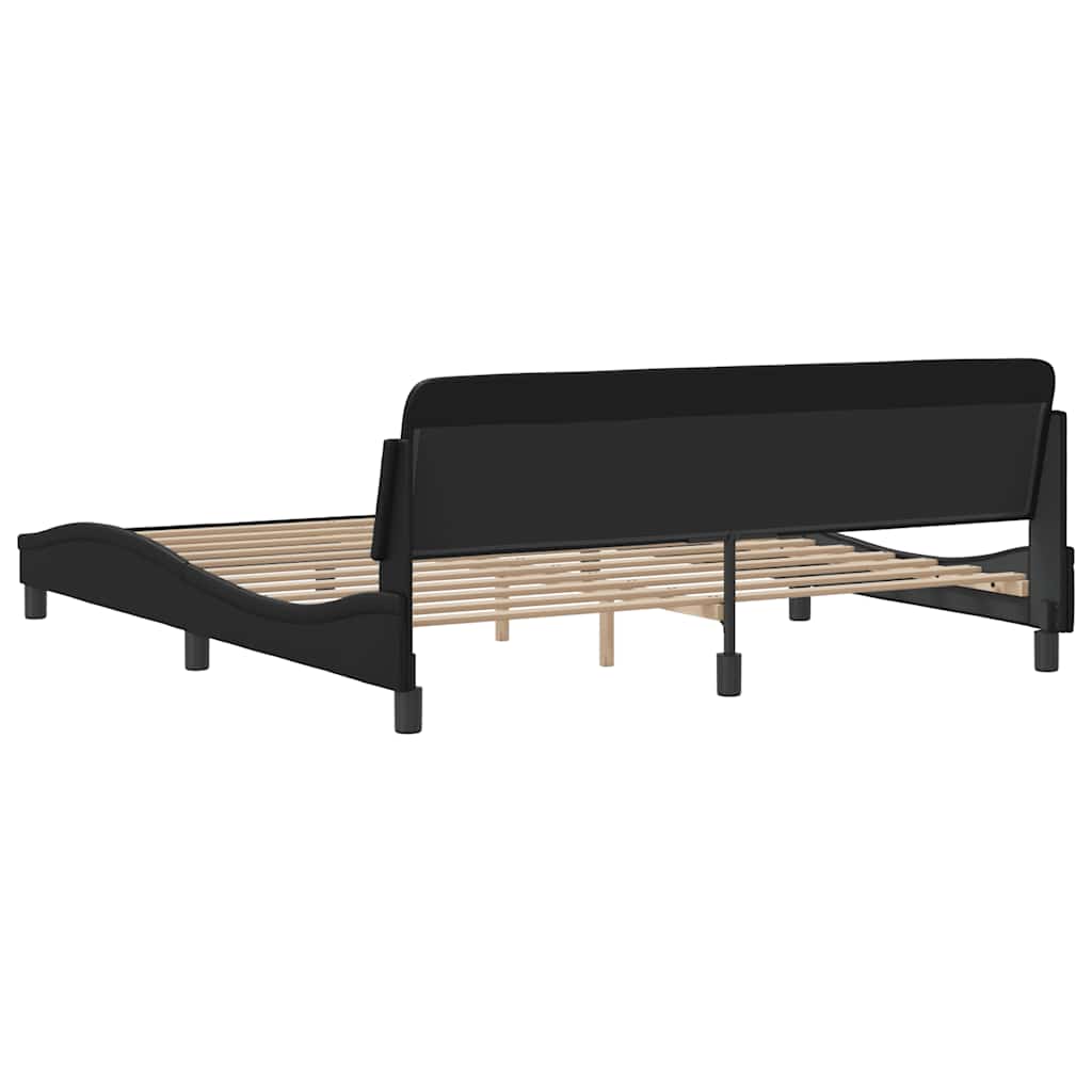 Okvir za krevet Dover Crni 180x200 cm Implicitna koža