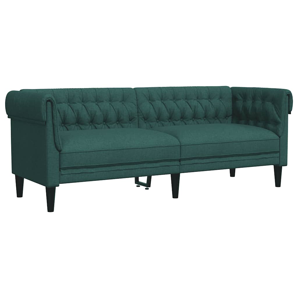 3-dijelni set sofa tamnozeleni od tkanine