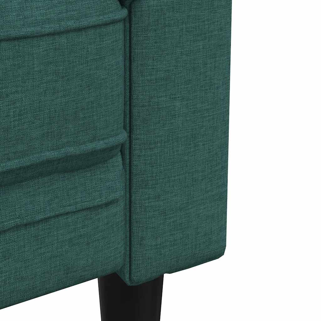 3-dijelni set sofa tamnozeleni od tkanine
