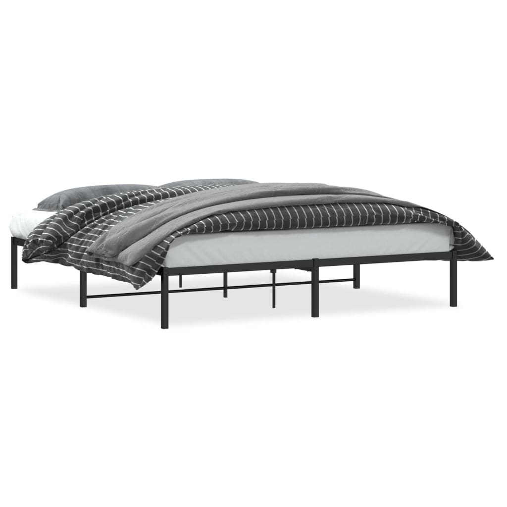 Metalni okvir za krevet crni 180x200 cm