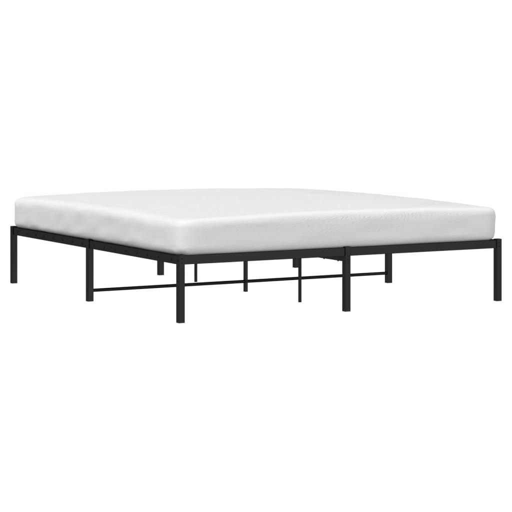 Metalni okvir za krevet crni 180x200 cm