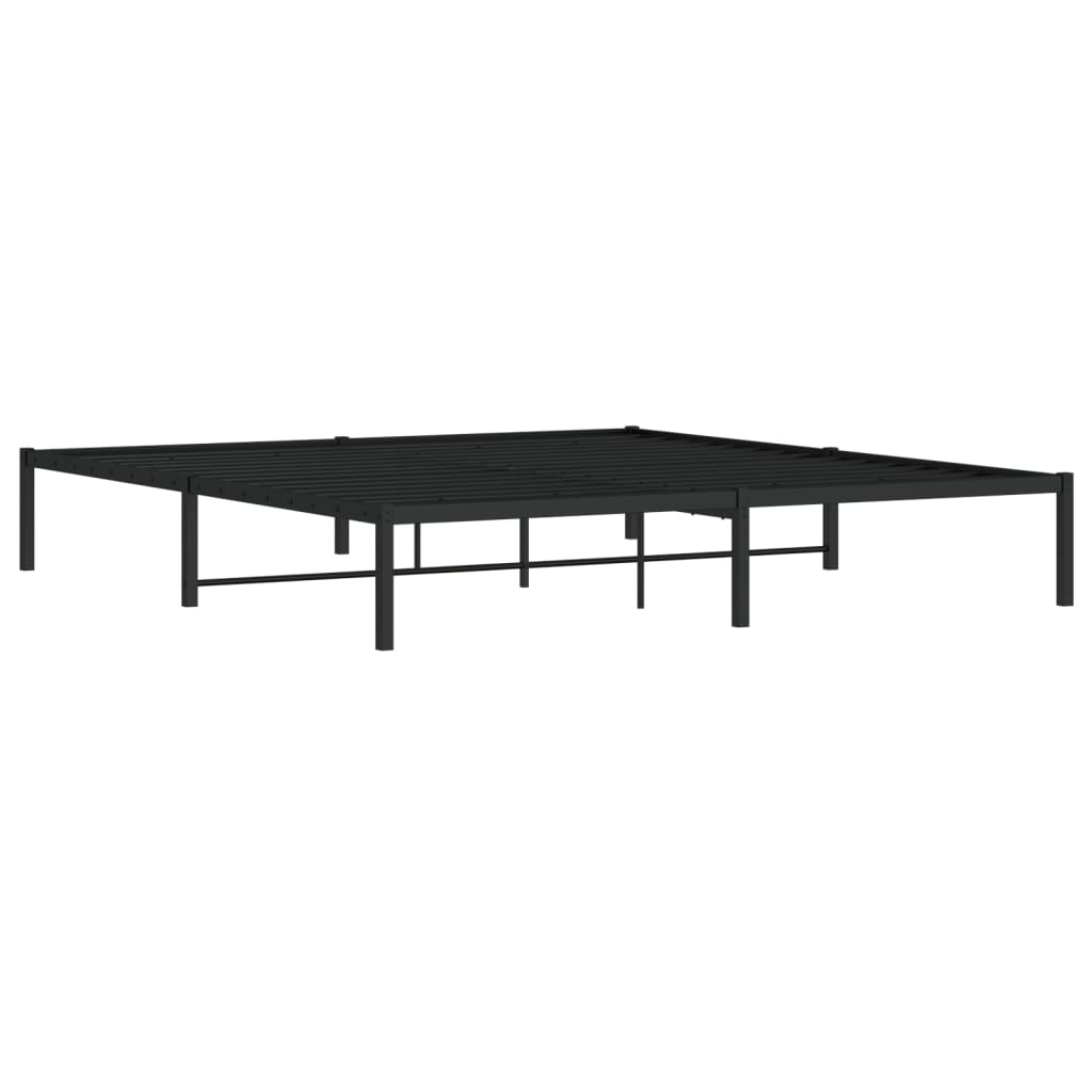 Metalni okvir za krevet crni 180x200 cm