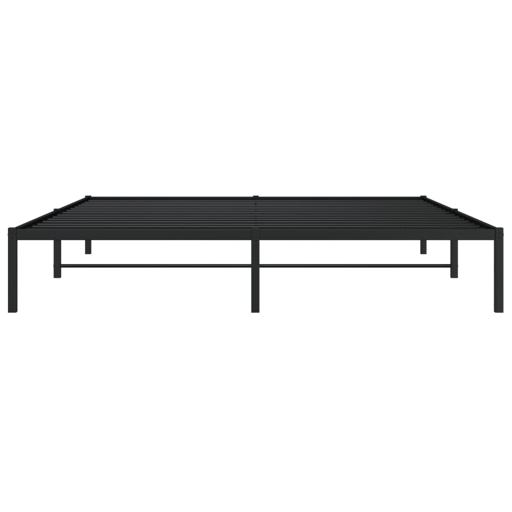 Metalni okvir za krevet crni 180x200 cm